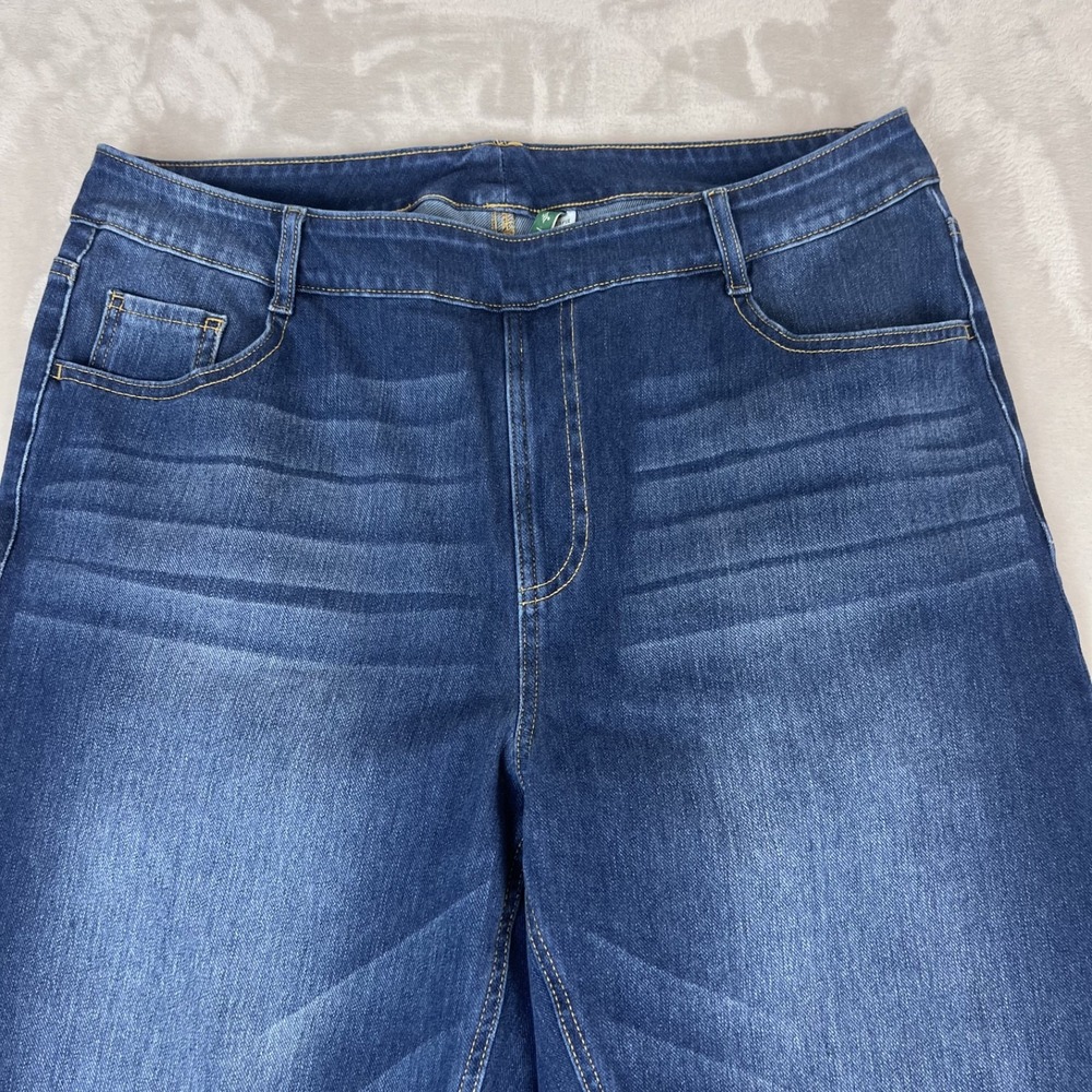 Halara Jeans Womens XL Flex High Waisted Pockets Straight Leg Stretch Comfort - Picture 2 of 11